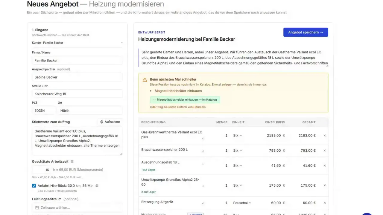 Büromeister: Angebote & Rechnungen
